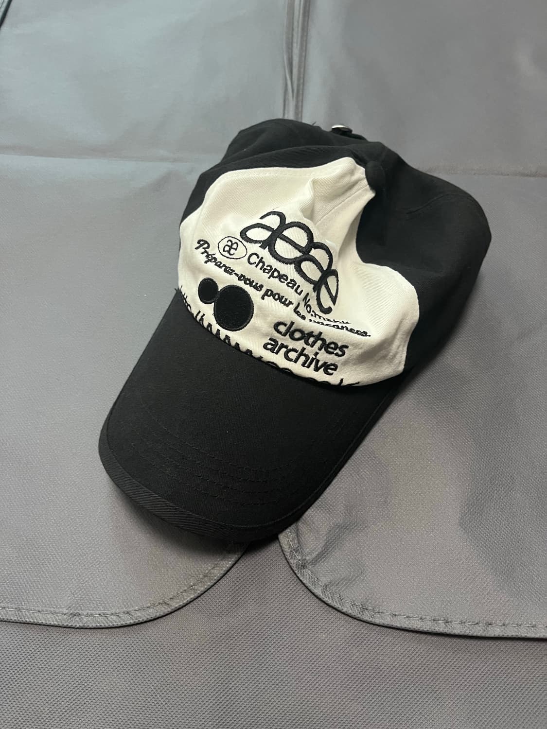aeae WEB LOGO TWO TONE BALL CAP - [BLACK 상품이미지2