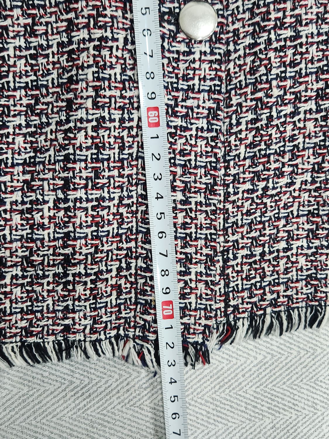 [S] 자라 ZARA  트위드 셔츠형 자켓 여성 S사이즈 오버핏 상품이미지8