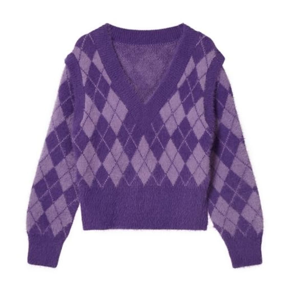 보카바카 소피 아가일 트랜스폼 니트 (purple) 상품이미지8