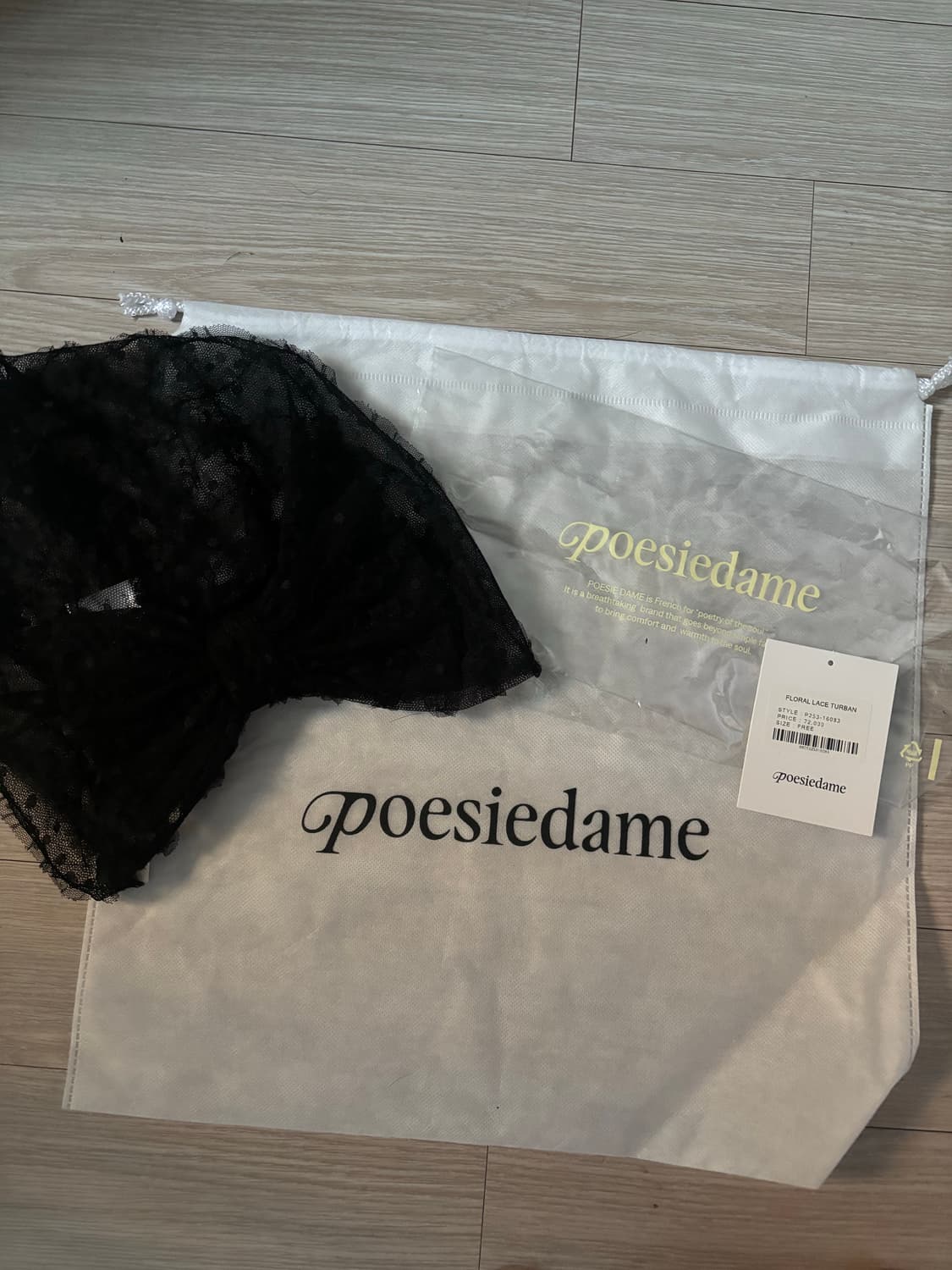 FLORAL LACE TURBAN IN BLACK 상품이미지8