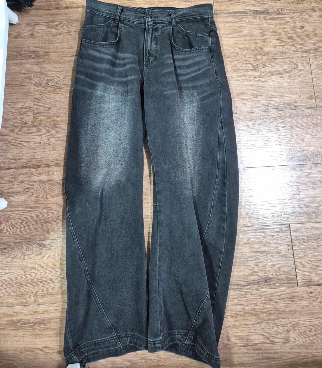 CURVED LINE DOUBLE POCKET WASHING DENIM 상품이미지3