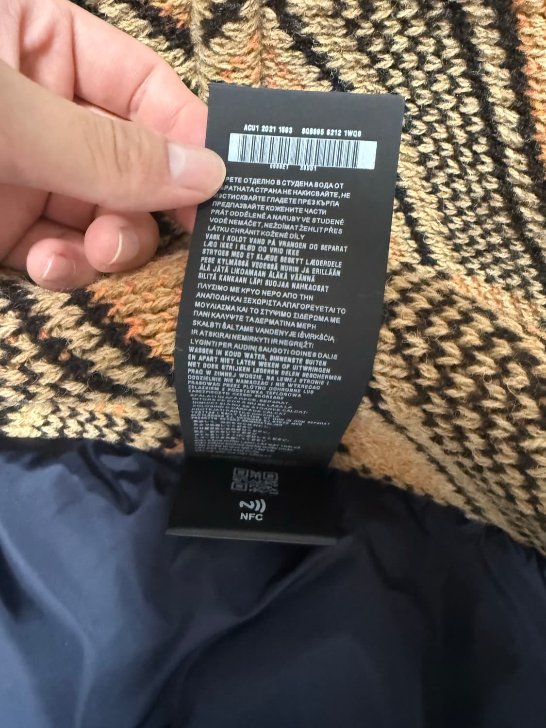 [M] 프라다 by 라프시몬스 컬렉션 리나일론 니트 봄버 네이비 상품이미지7