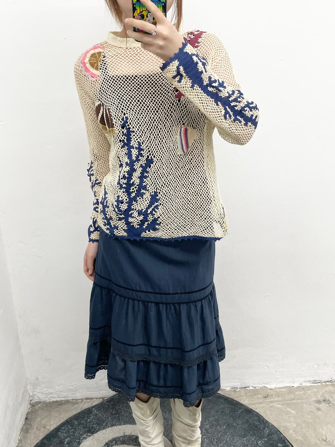 언더더씨 자수 크로셰 탑🦀🐙🐡🐬🐚 상품이미지5