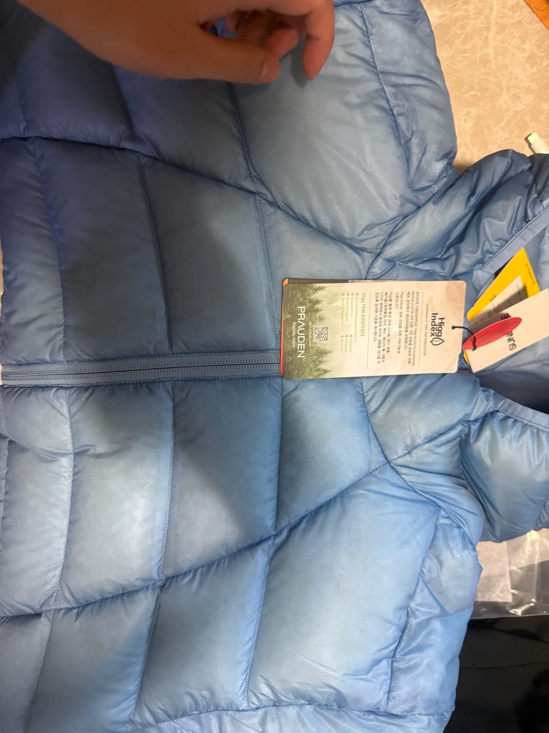 L사이즈 썬러브 후디드 경량 패딩 스카이블루 상품이미지1