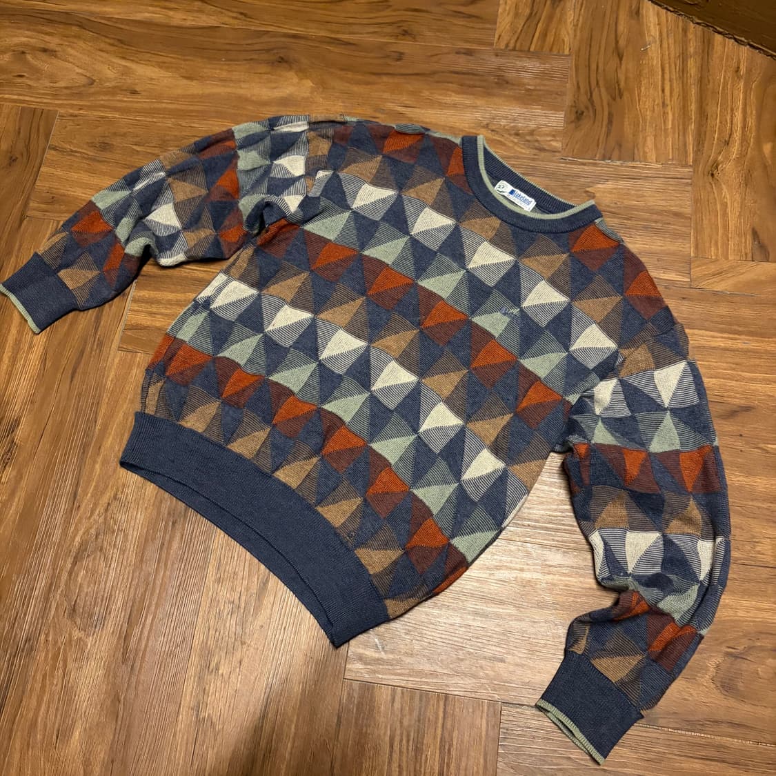 JAPANESE VINTAGE MIX WOOL CHECK KNIT 상품이미지5