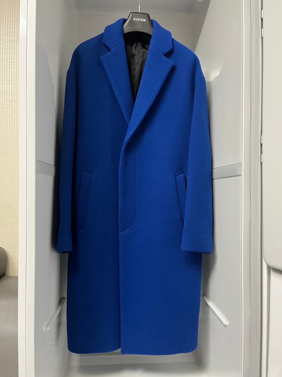 시스템옴므 캐시미어 코발트블루 오버핏 코트 95사이즈 상품이미지1