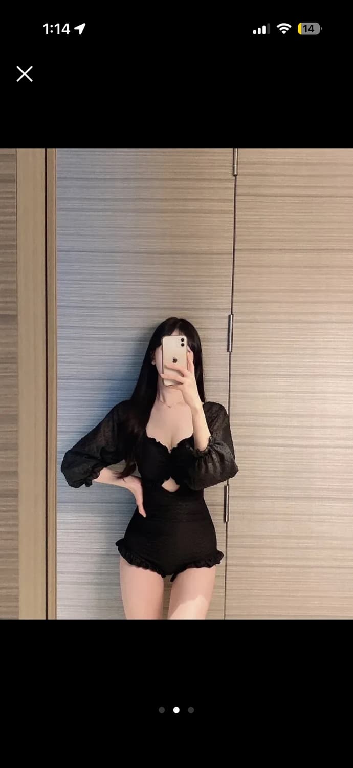 청순 모노키니 블랙 상품이미지1