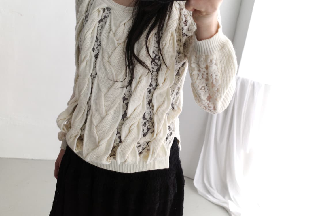 lace see-through knit 상품이미지1