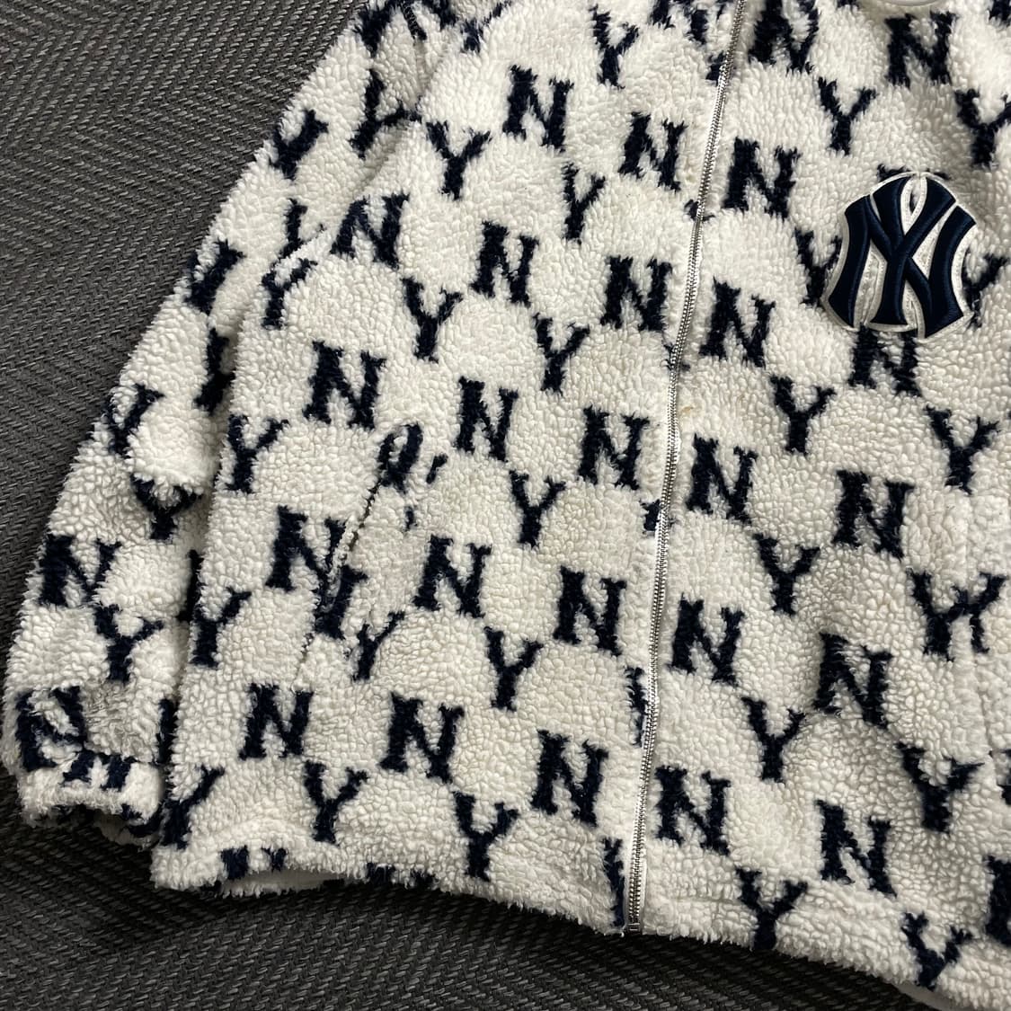 MLB 뉴욕 양키스 시그니처 패턴 쉐르파 플리스y 4500 상품이미지4