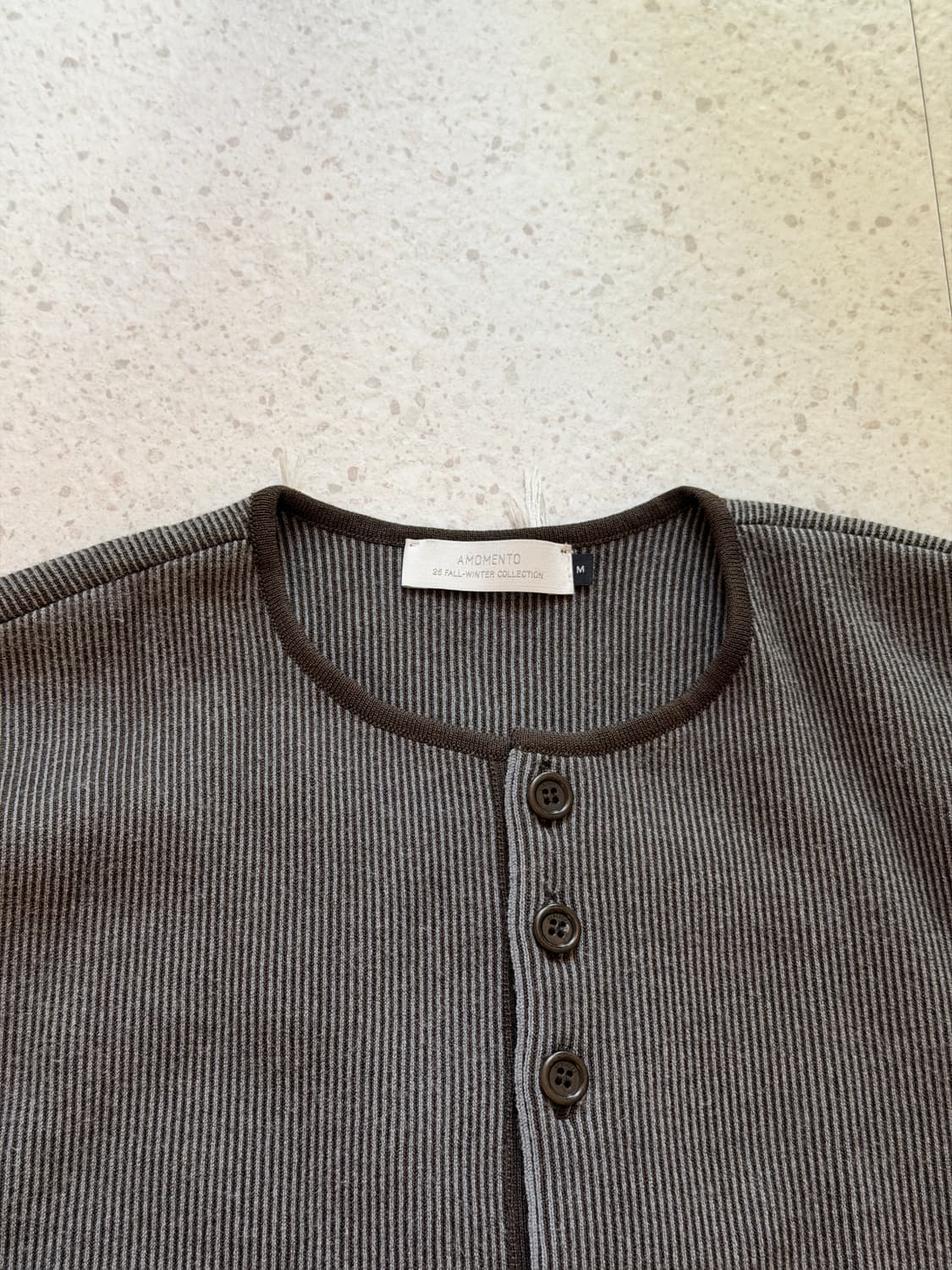 아모멘토 스트라이프 버튼업 가디건 상품이미지3