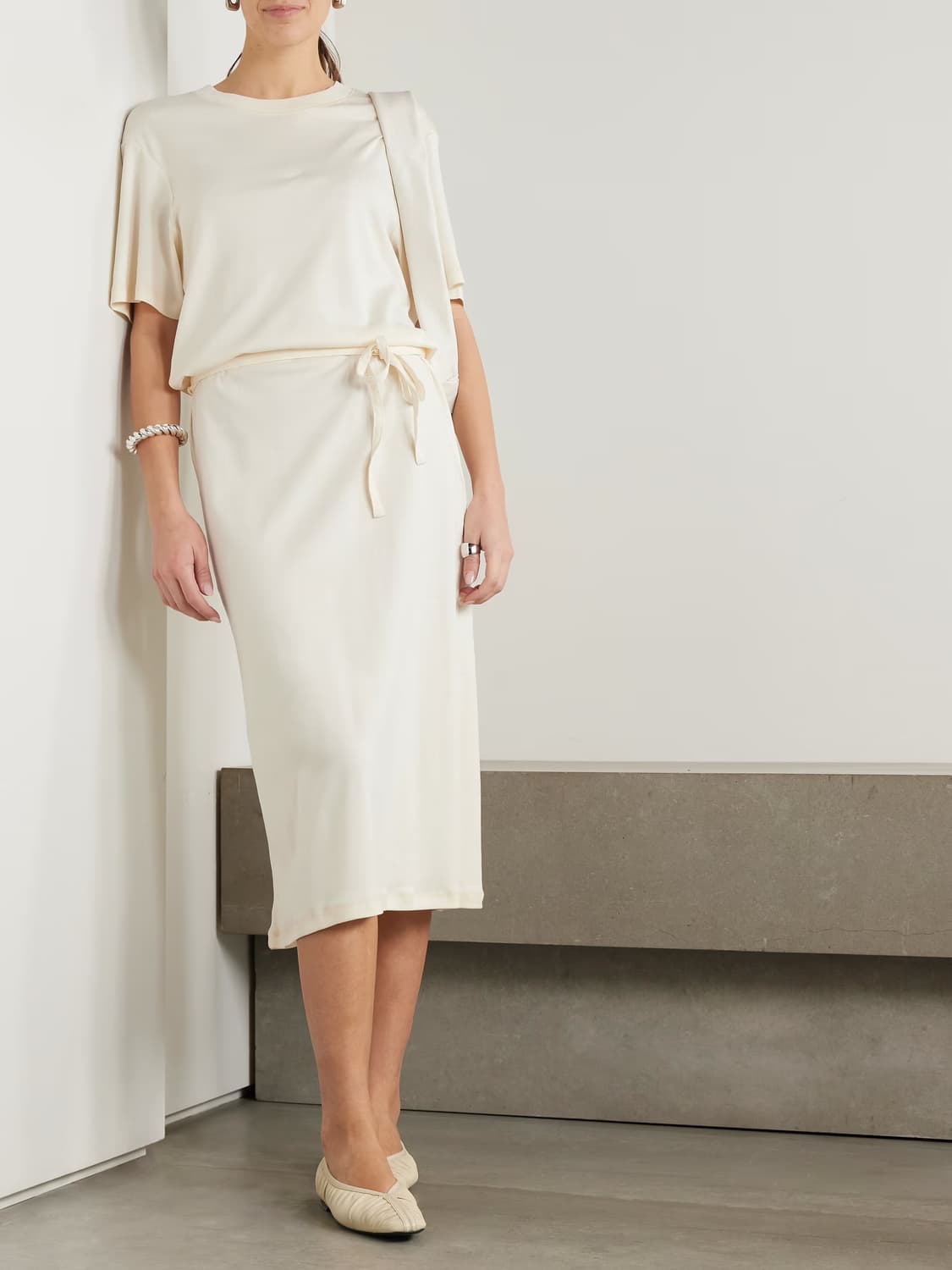 Lemaire Belted Rib T-shirt Dress 상품이미지1