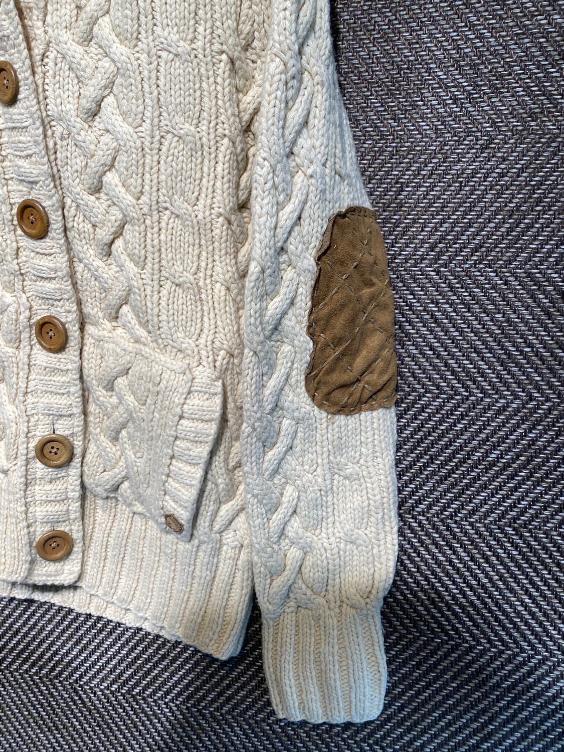 00s셰인진스 케이블 니트집업 상품이미지4