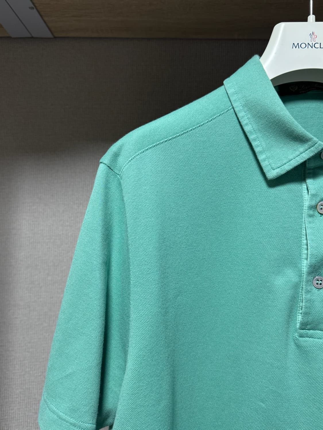 로로피아나 코튼 반팔 카라티셔츠 민트 L 상품이미지3