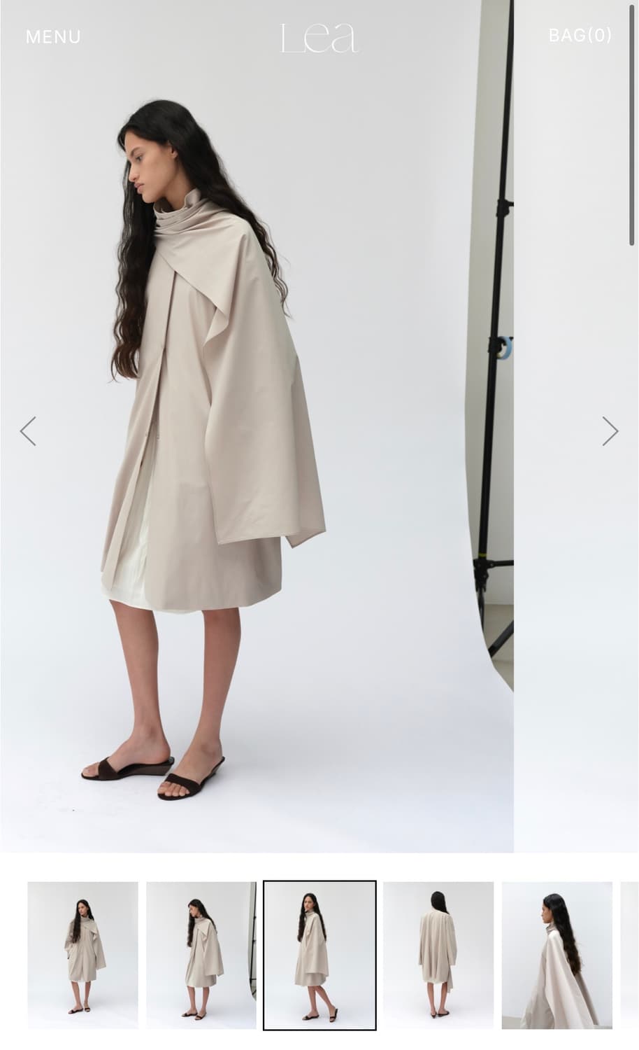 Lea 르에 SANDER DRAPED HALF TRENCH COAT 상품이미지1