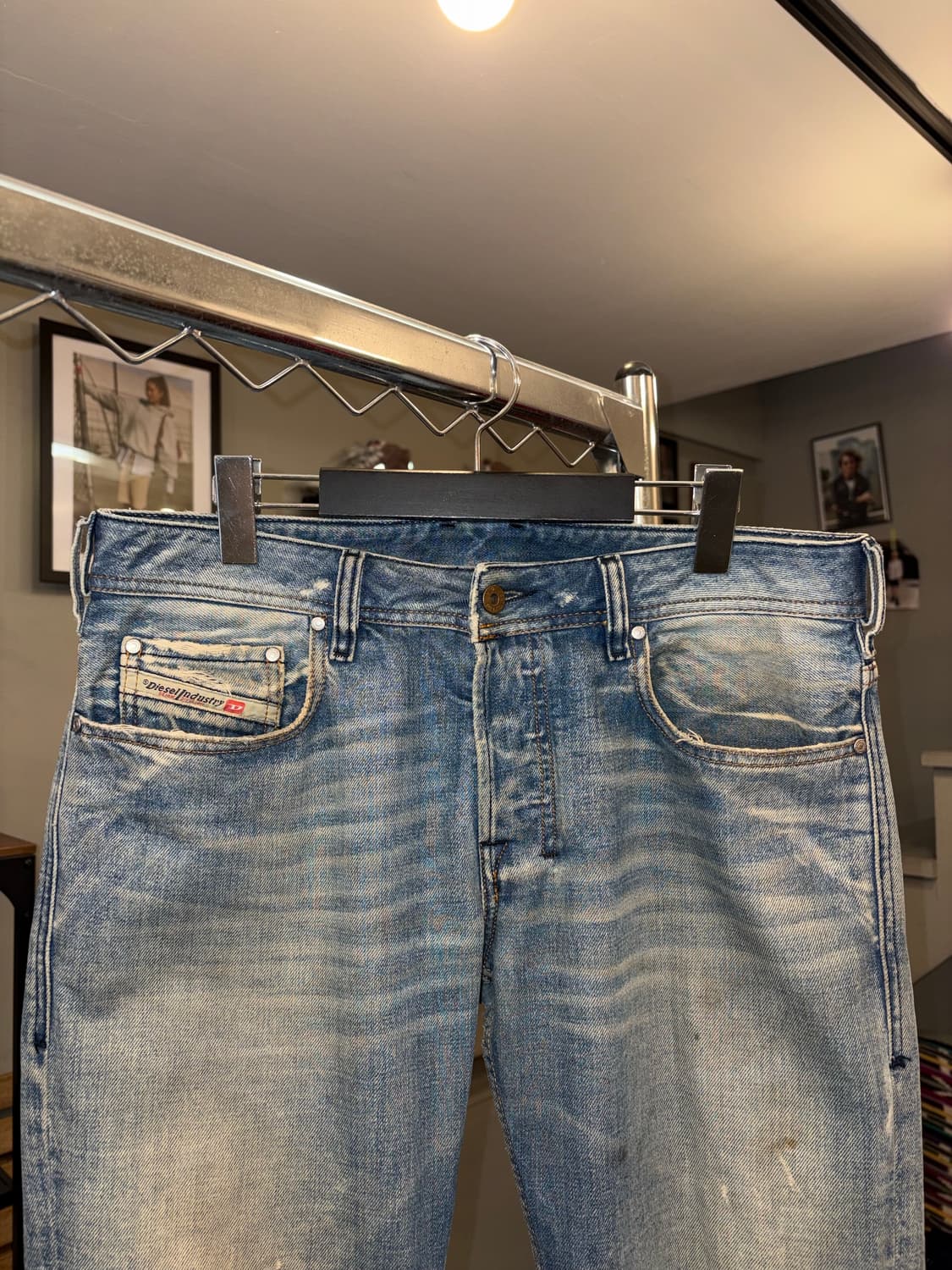 00’s Diesel zatiny denim boots cut 상품이미지4