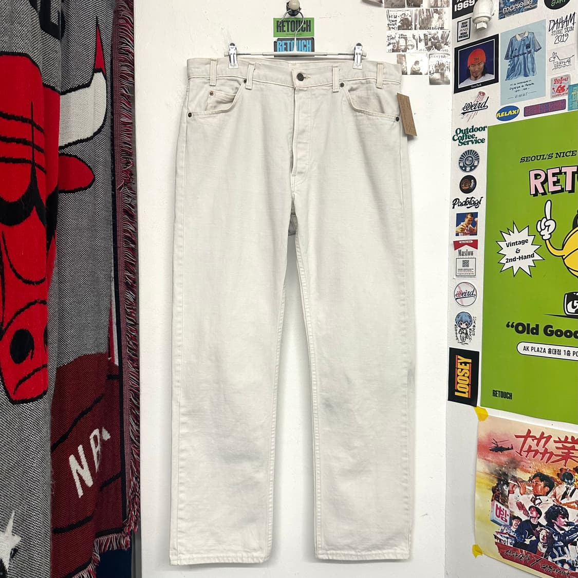 80’s 리바이스 501 화이트 데님진 상품이미지1