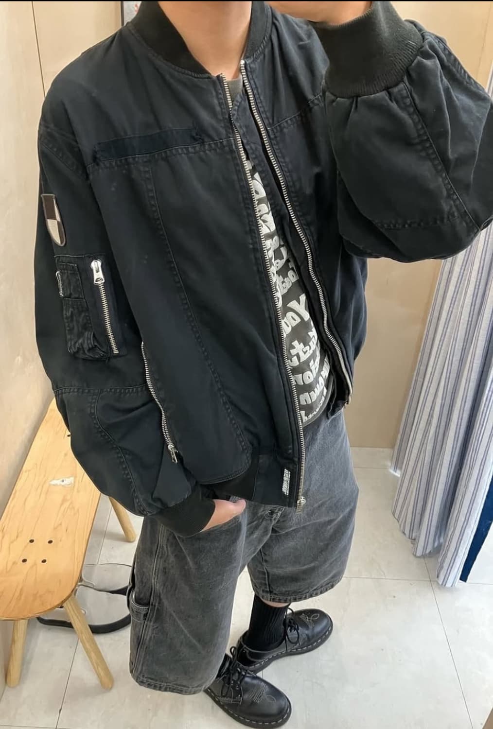 02 Neighborhood 패치워크 봄버재킷 ma-1 상품이미지5