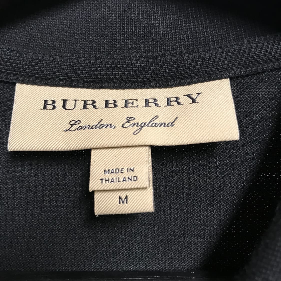 버버리 PK 반팔 카라티 블랙 M 상품이미지5