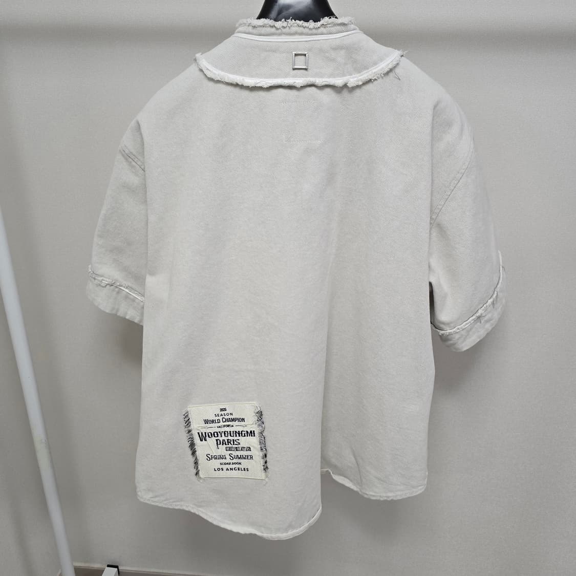 25ss 우영미 코듀로이 베이스볼 로고 반팔 셔츠 46사이즈 95 판매 상품이미지2