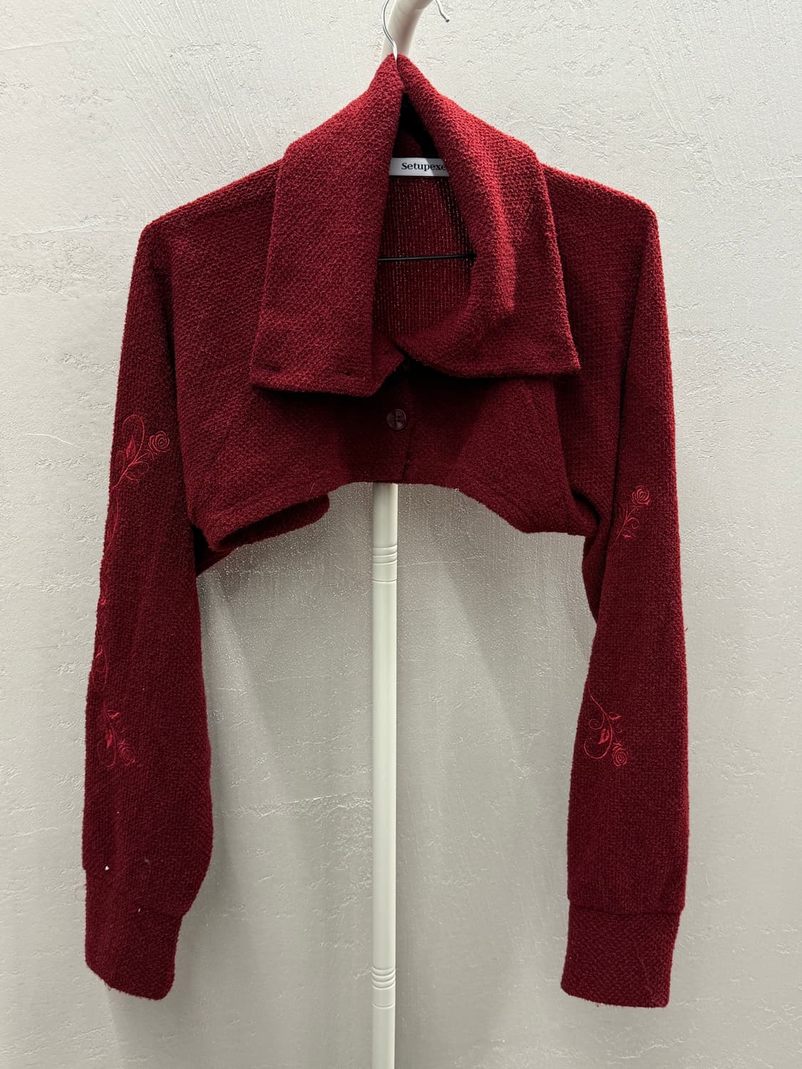 Setupexe 셋업이엑스이 투웨이 볼레로 가디건 레드  상품이미지2