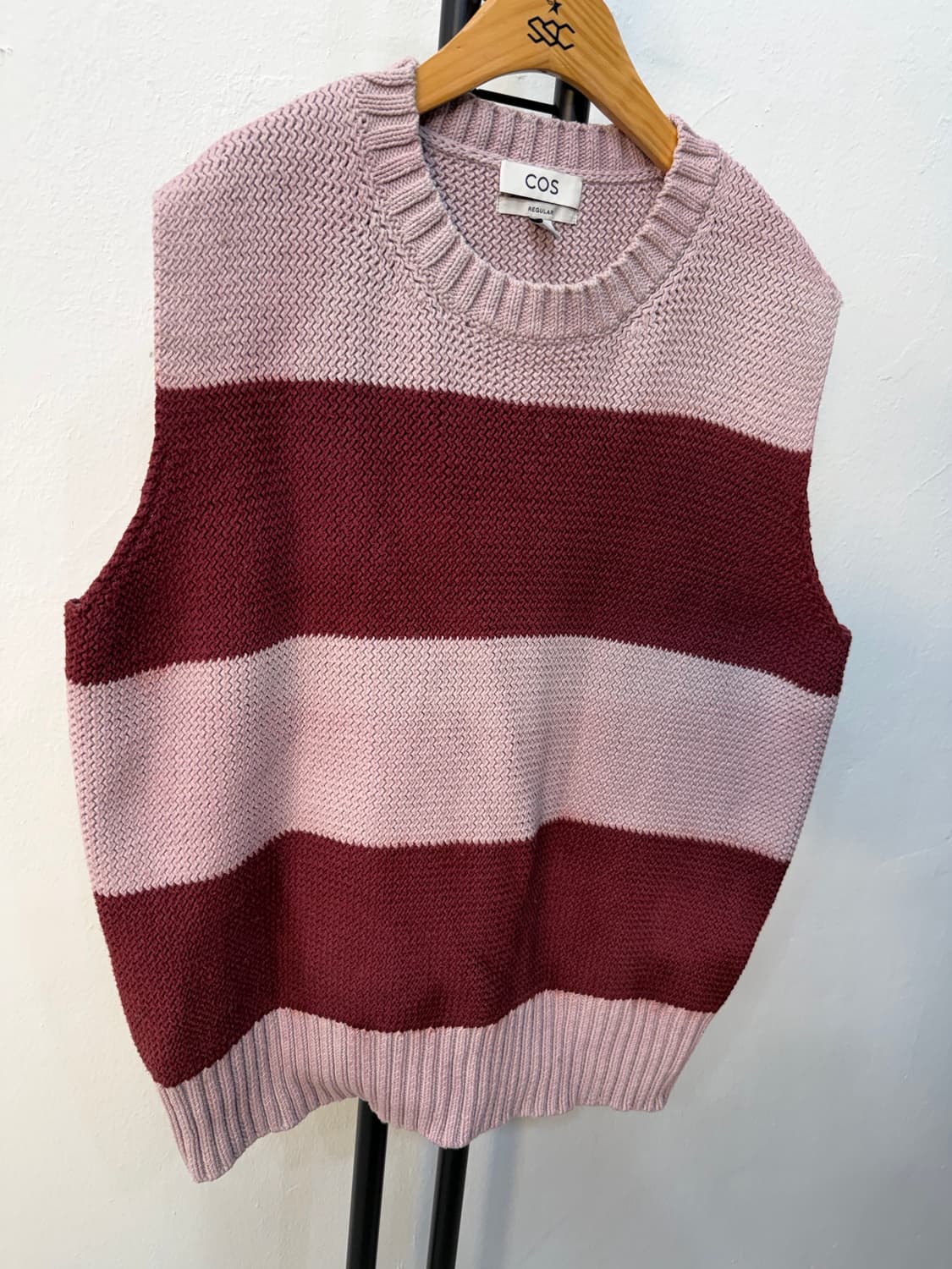 정품) COS 코스 남성 스트라이프 니트 탑 XL 상품이미지2