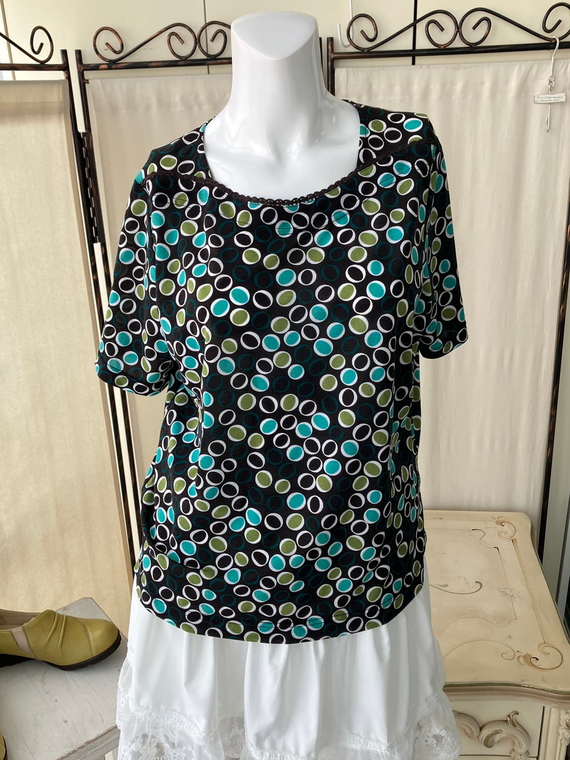 black mint dot blouse 상품이미지2