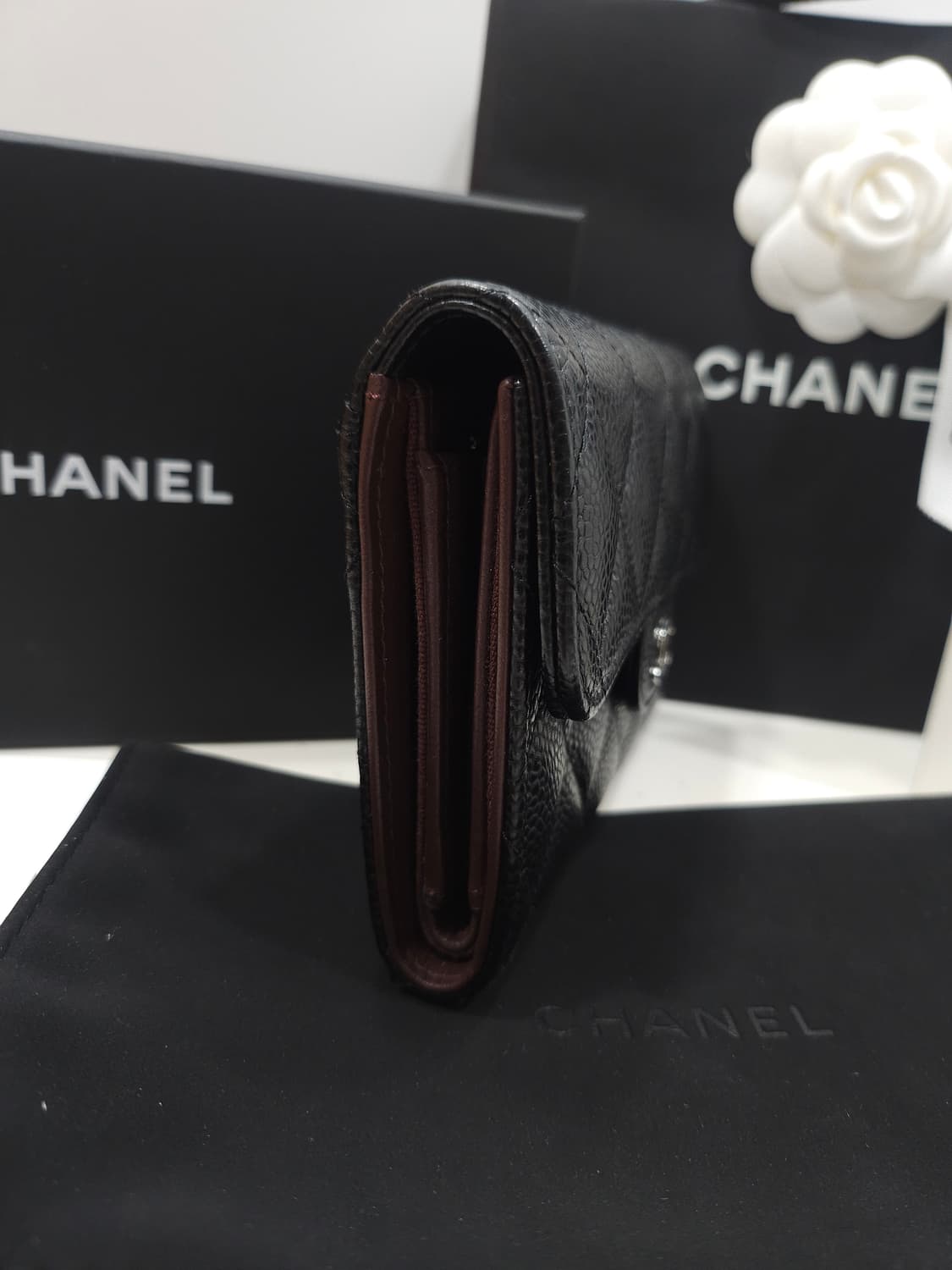 [풀구성] 샤넬 클래식 똑딱이 캐비어 중지갑 상품이미지7