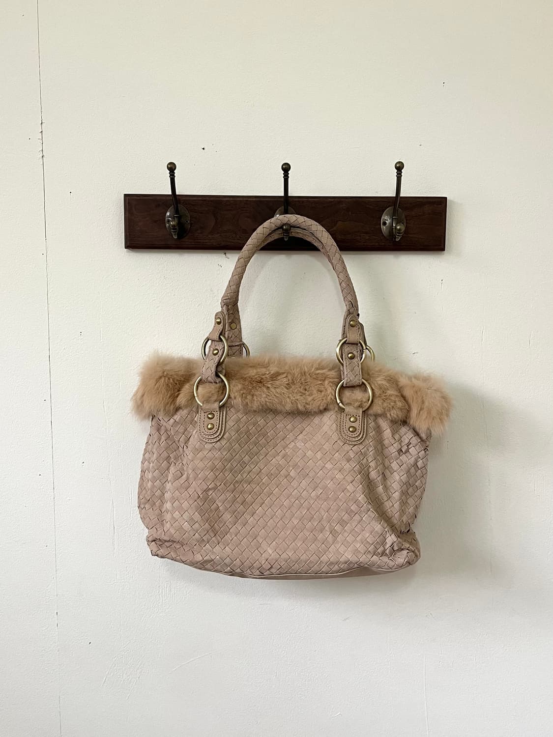 Crea mure 레더 크림 퍼 백 상품이미지1