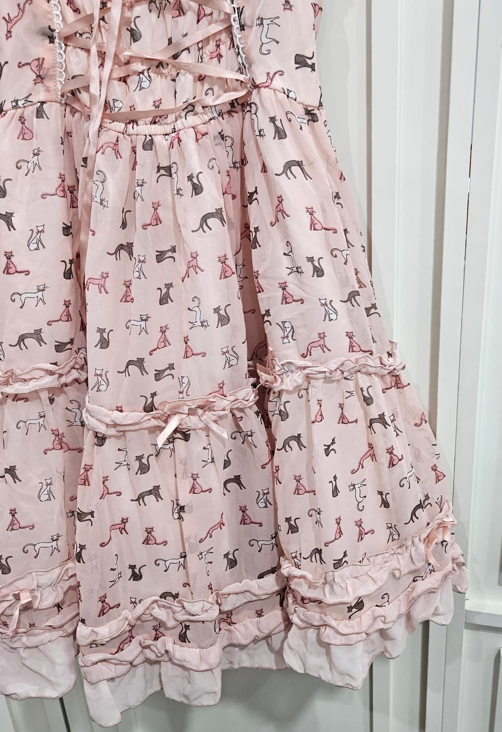 바디라인(BODYLINE)  레이스업 원피스 상품이미지3