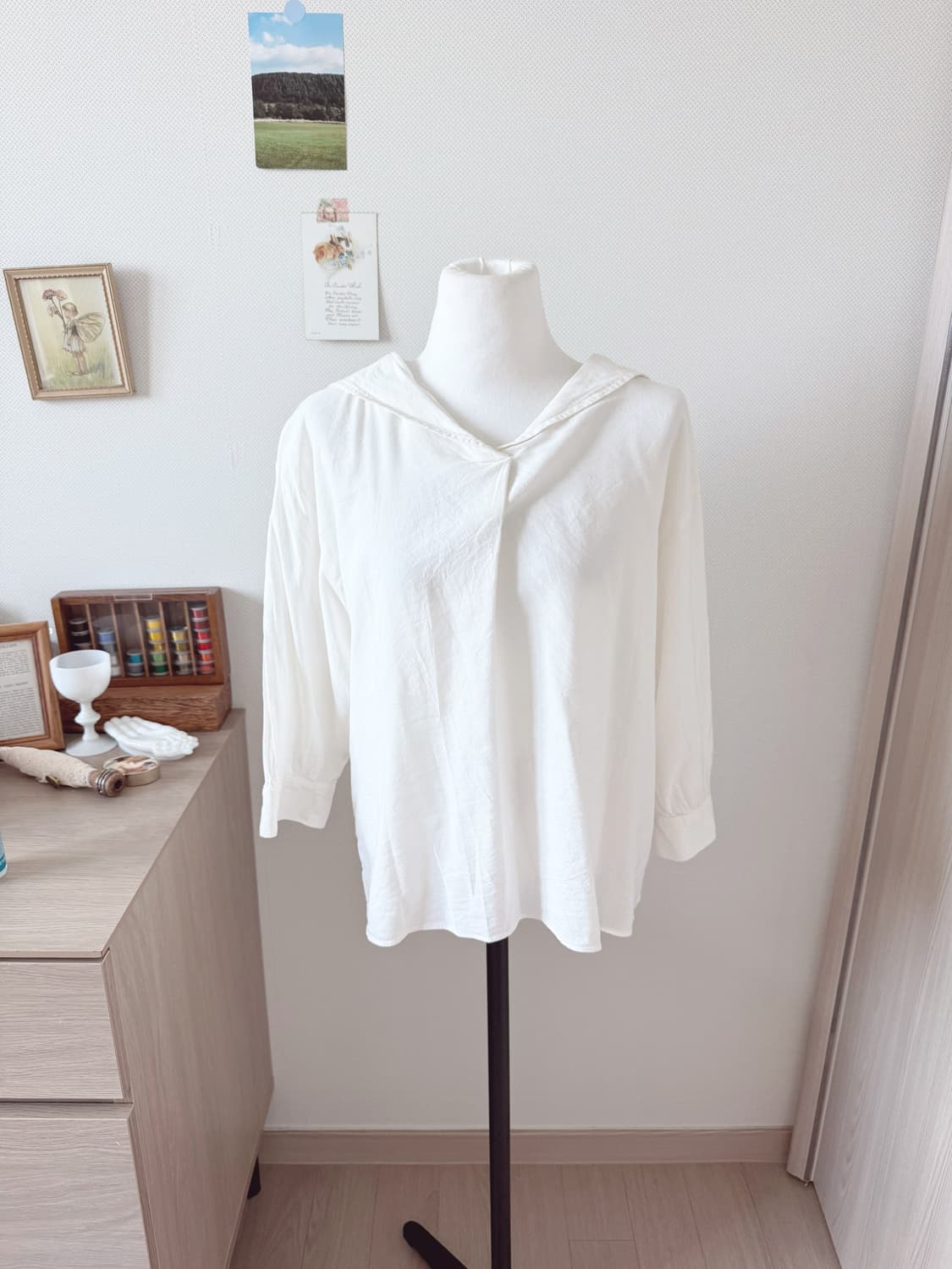 Earth music 세일러카라 블라우스 상품이미지1