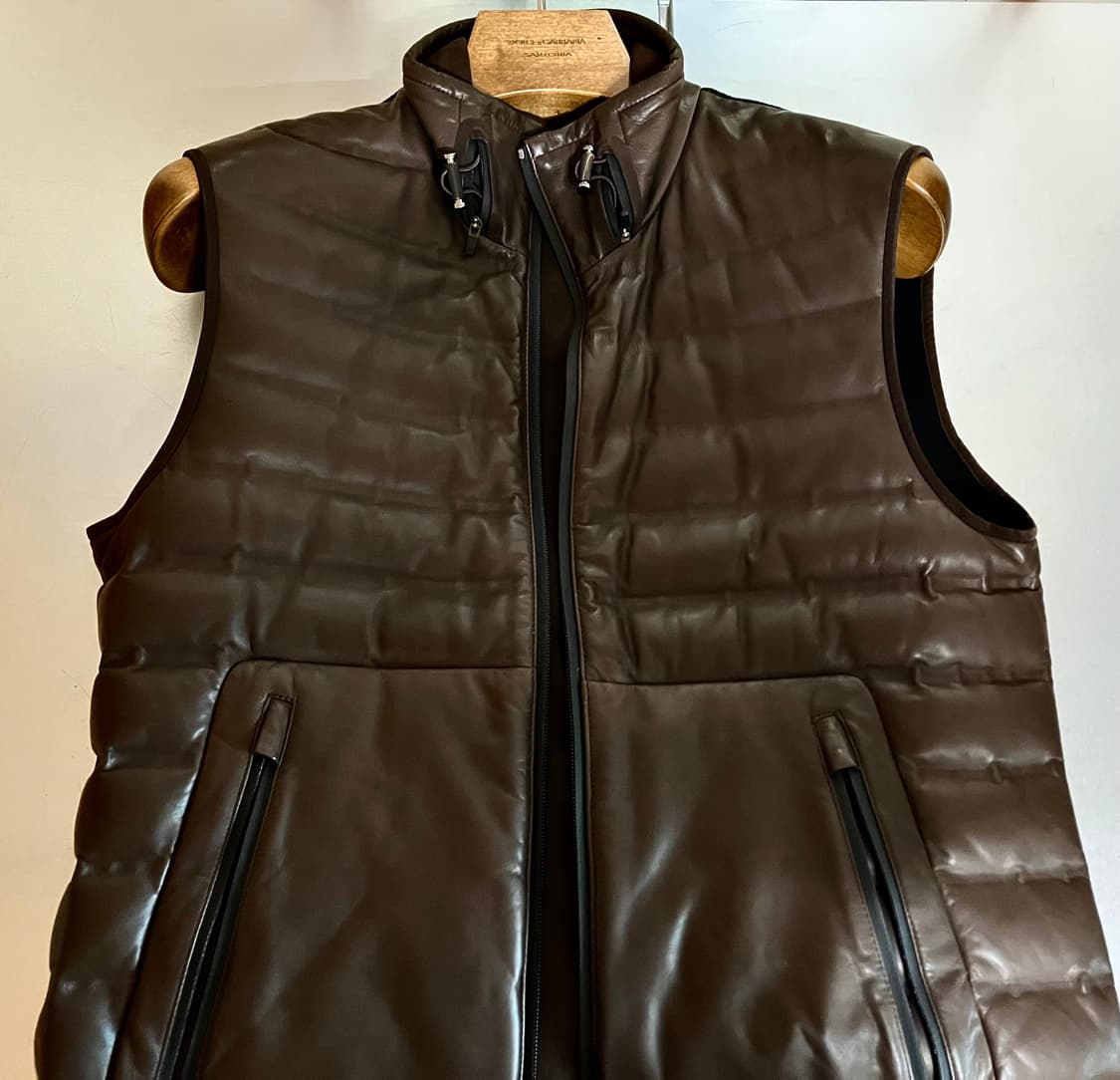 제냐 마세라티 가죽 패딩 베스트 상품이미지2