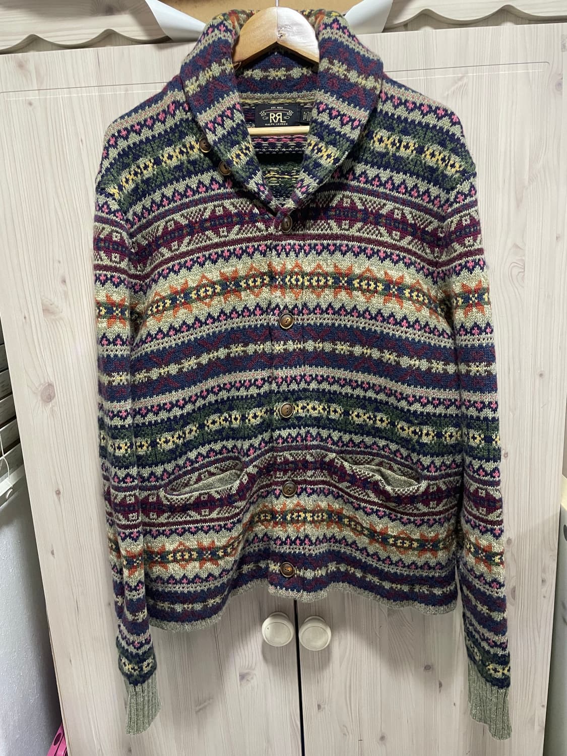 RRL 더블알엘 페어아일 울 캐시미어 가디건 L 상품이미지1