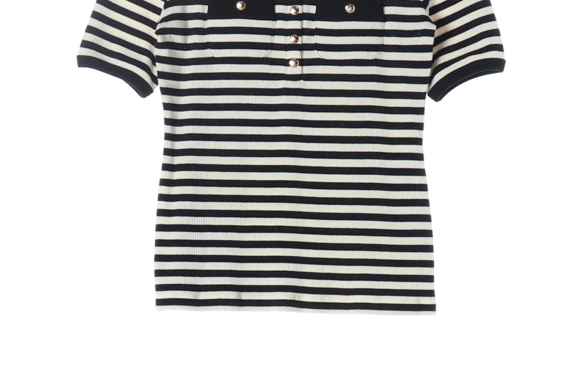 셀린느 마리니에르 스트라이프 포켓 반팔 티셔츠 S
 상품이미지4
