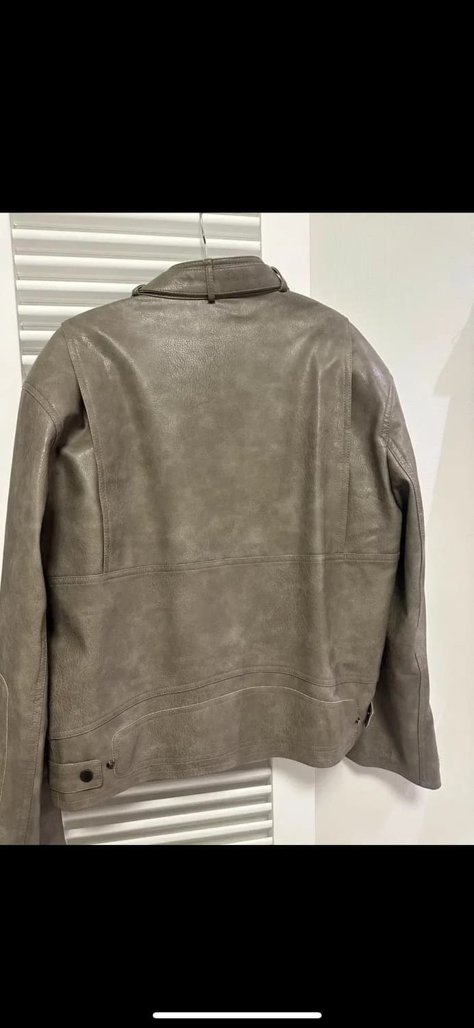 알렌느 벨티드 바이커 자켓 그레이 베이지 상품이미지5