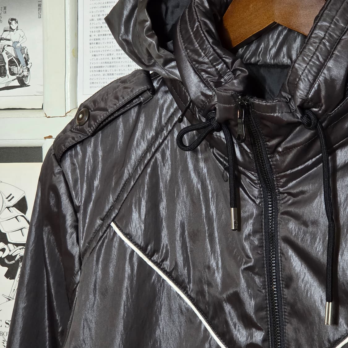 DOHC 카키 절개 라인 누빔 패딩 점퍼 상품이미지3