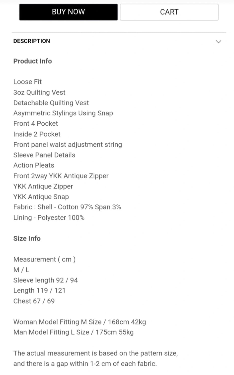 yiyae 이예 몰스킨 후드코트 상품이미지2