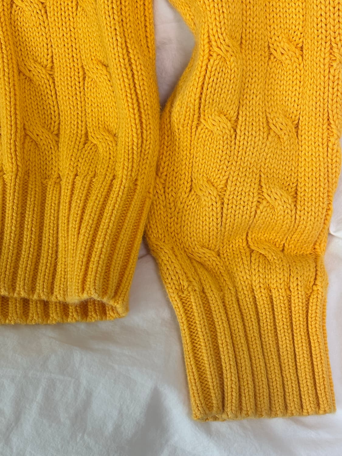 폴로 브이넥 케이블 니트 s 판매 상품이미지3