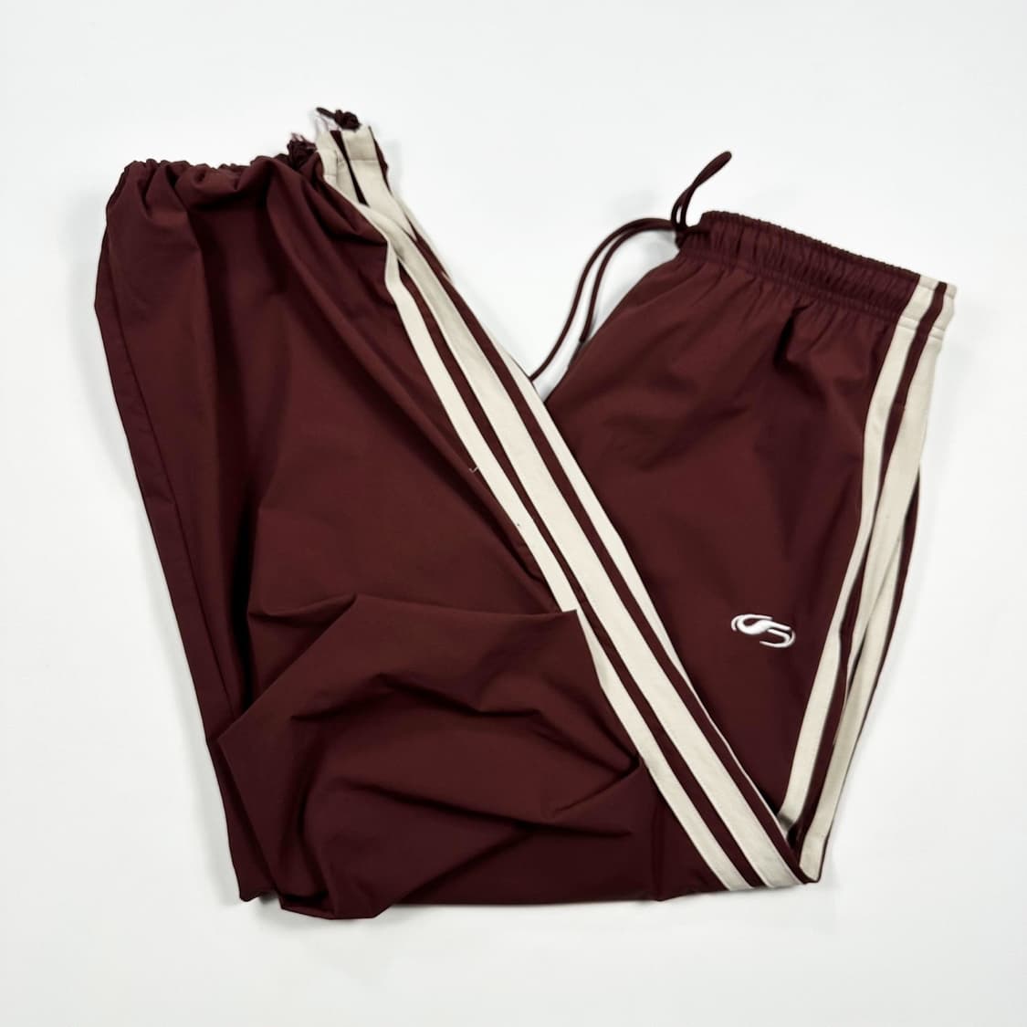 필루미네이트 와이드 버건디 우븐 조거팬츠 (S) 상품이미지2