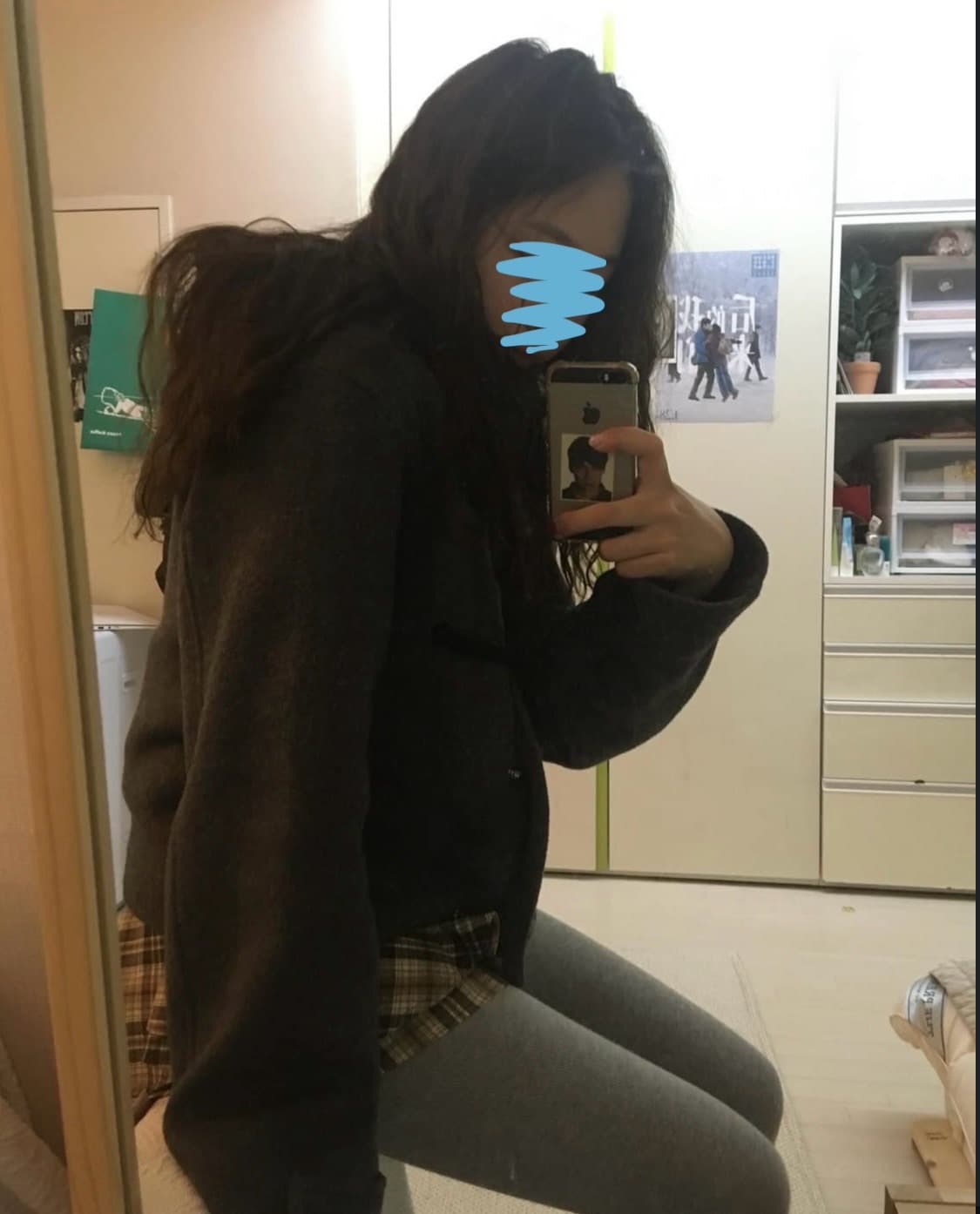 Duffle hoodie short coat CHARCOAL 떡볶이 코트 상품이미지1