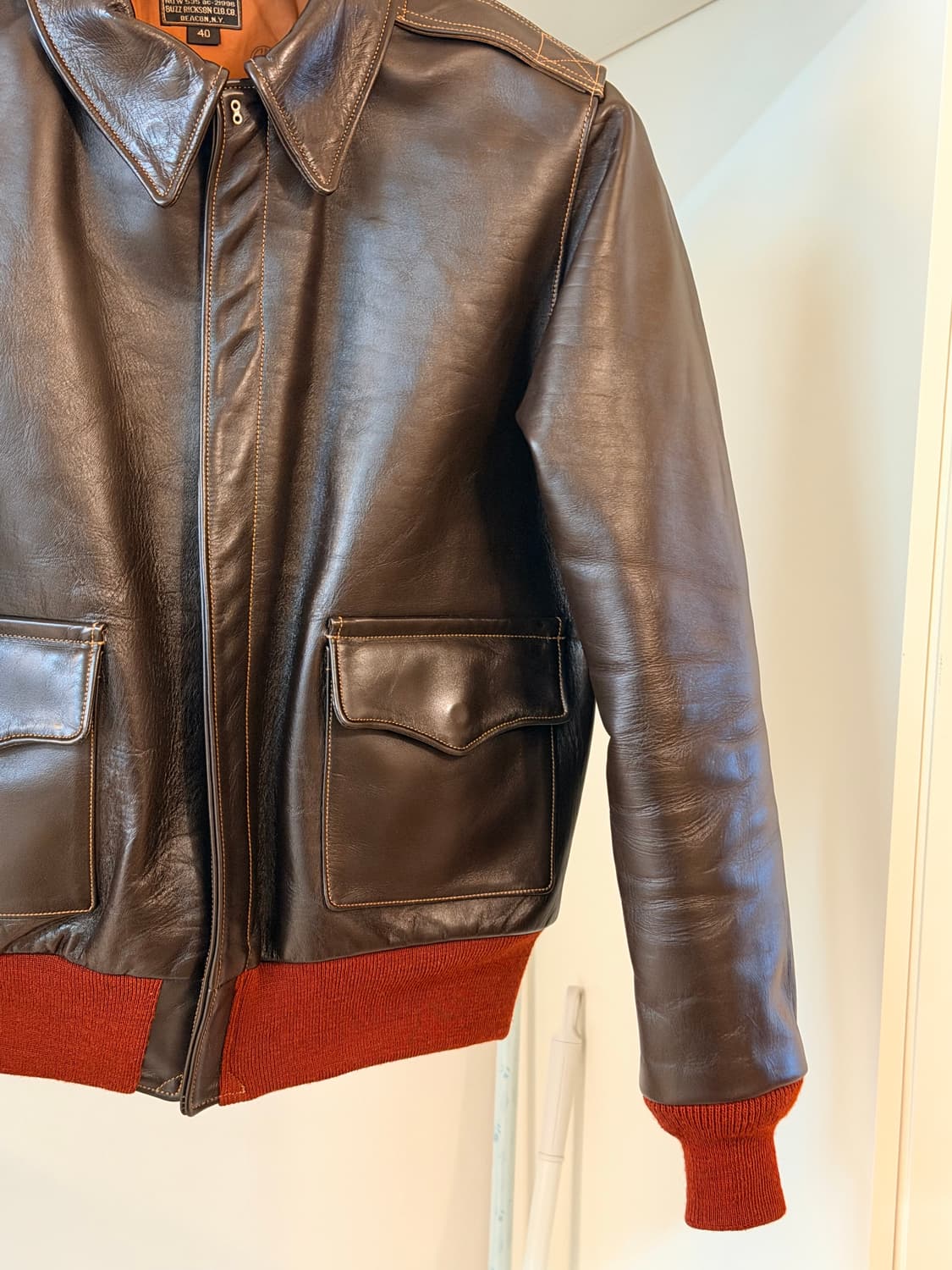 버즈릭슨 A-2 레드립 40사이즈 BR80644 말가죽 상품이미지6