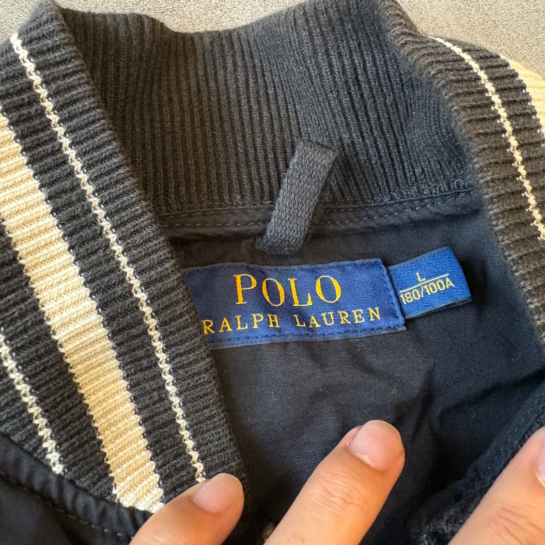 폴로 정품 블랙 브루클린 바시티 자켓 상품이미지6