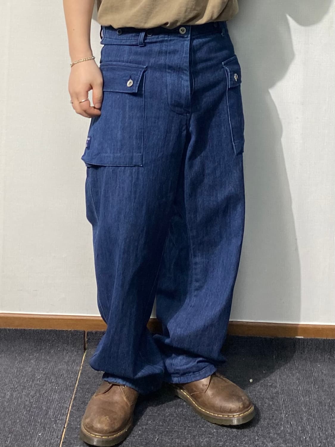 [31] Vintage 빈티지 밀리터리 데님 와이드 몽키팬츠 상품이미지7