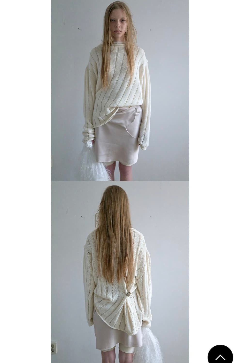 낫띵에브리띵 오버사이즈 니트 아이보리 새상품 상품이미지4