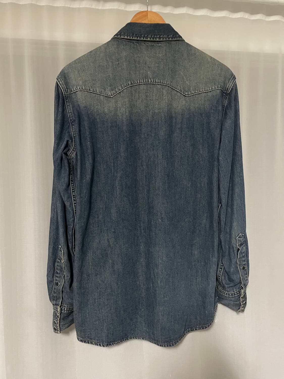 [m] 세비지 데님 웨스턴 셔츠 빈티지 블루 상품이미지3