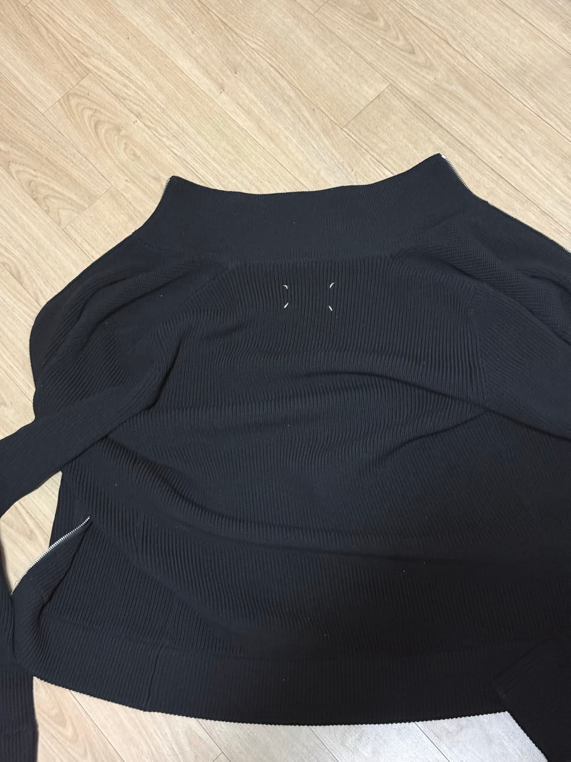 M) 메종 마르지엘라 니트 집업 가디건 블랙 상품이미지3