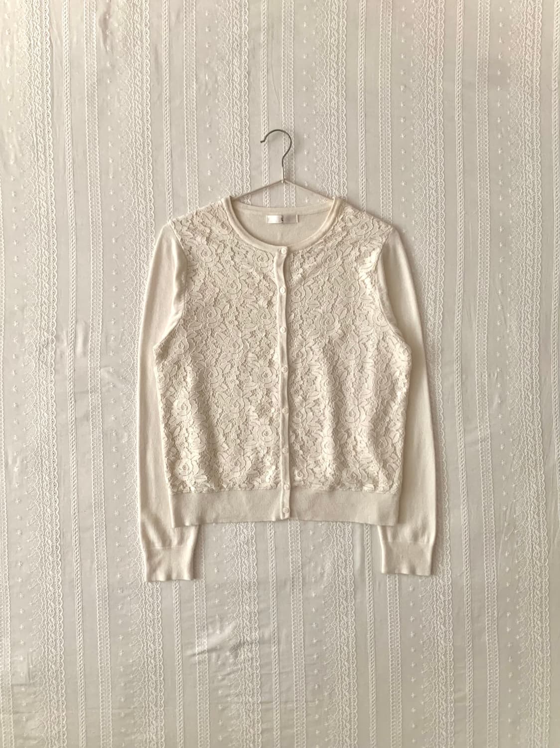 빈티지 레이스 니트 가디건 상품이미지1