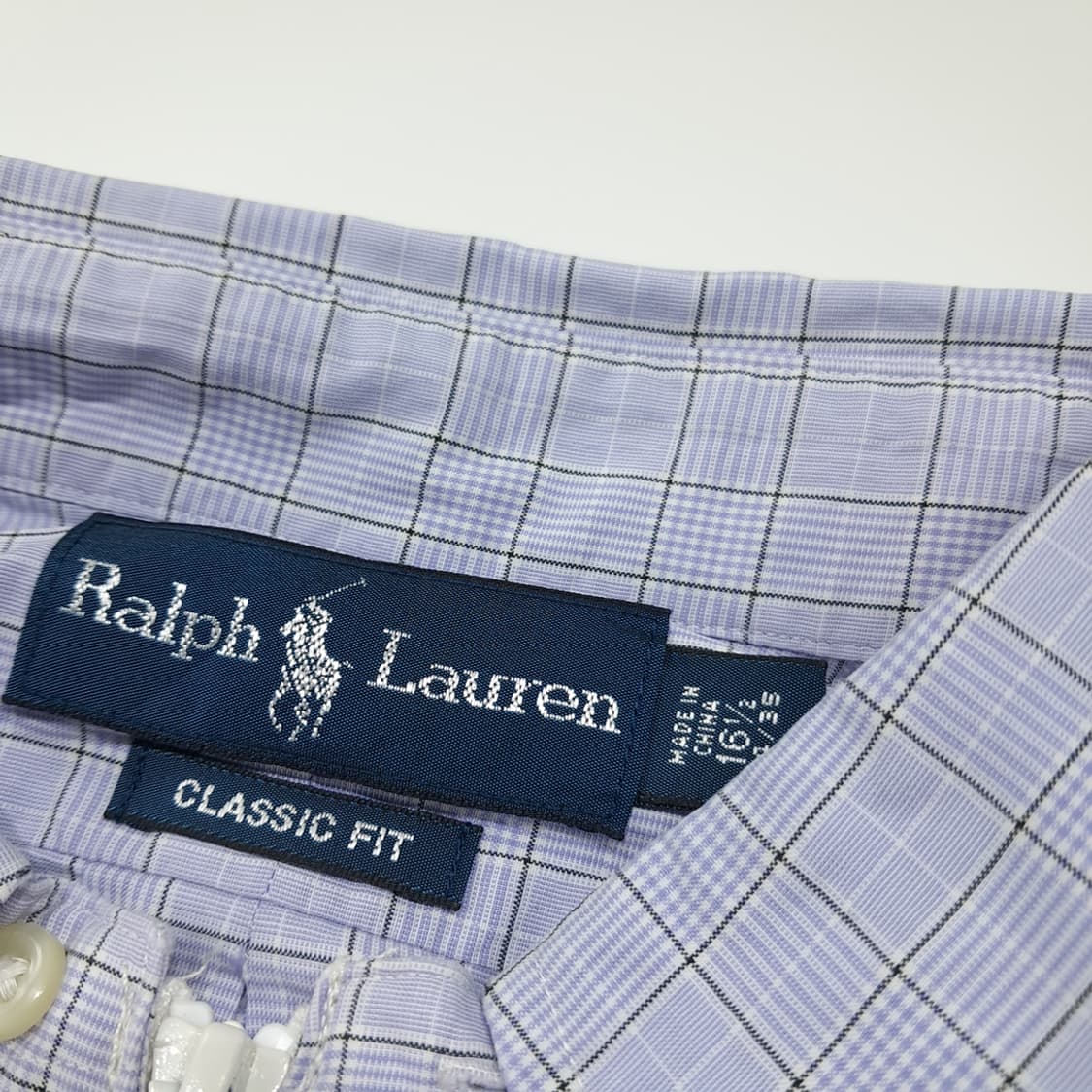 CL750 폴로 리메이크 마이크로 글렌체크 크롭 집업 셔츠 상품이미지3