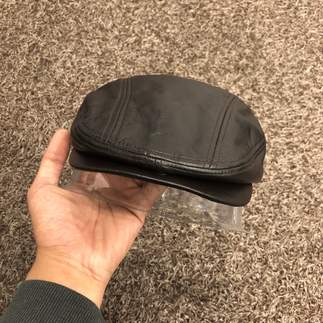 빈티지 소가죽 헌팅캡 상품이미지2