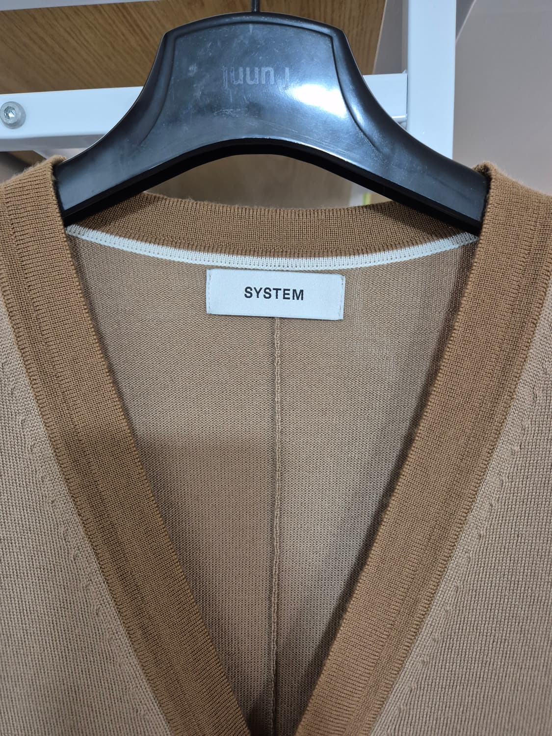 시스템옴므 울 가디건 100 베이지 상품이미지3