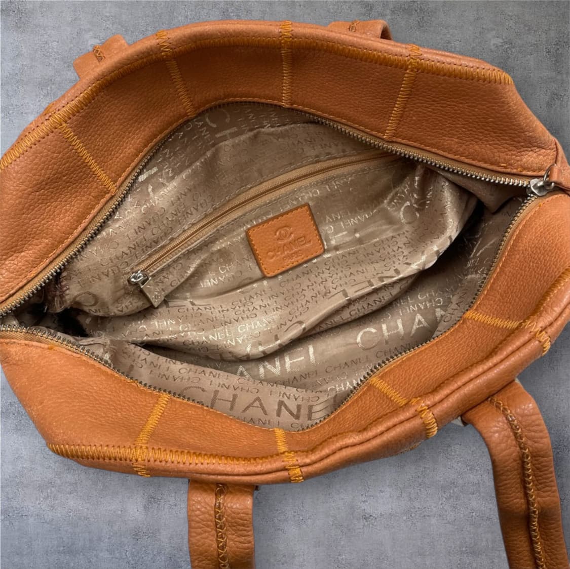 샤넬 Chanel 브라운 빈티지 가죽 보스턴백 숄더백 상품이미지8